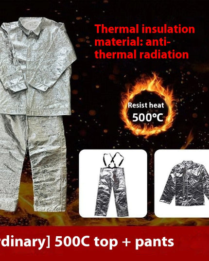 Fireproof Insulation Clothing 500°C 1000°C High Temperature Protective Workwear Anti-scald Fireproof Clothing Aramid Aluminum Foil Heat-resistant