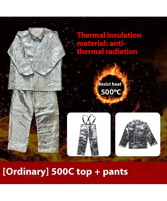 Fireproof Insulation Clothing 500°C 1000°C High Temperature Protective Workwear Anti-scald Fireproof Clothing Aramid Aluminum Foil Heat-resistant