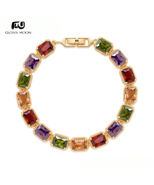 Glossmoon European and American Luxurious Evening Bracelet Jewelry AAA Grade Zircon Inlaid Bracelet Elegant Bracelet Fashion High-end