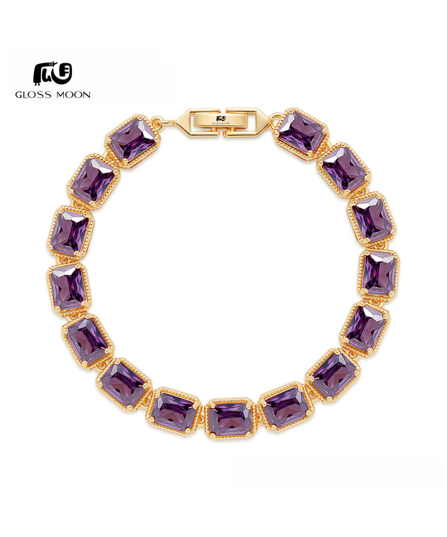 Glossmoon European and American Luxurious Evening Bracelet Jewelry AAA Grade Zircon Inlaid Bracelet Elegant Bracelet Fashion High-end