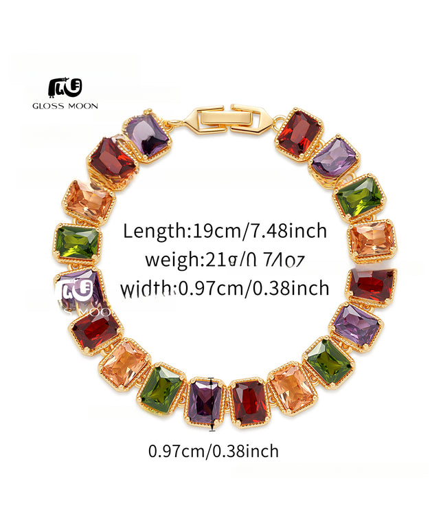 Glossmoon European and American Luxurious Evening Bracelet Jewelry AAA Grade Zircon Inlaid Bracelet Elegant Bracelet Fashion High-end