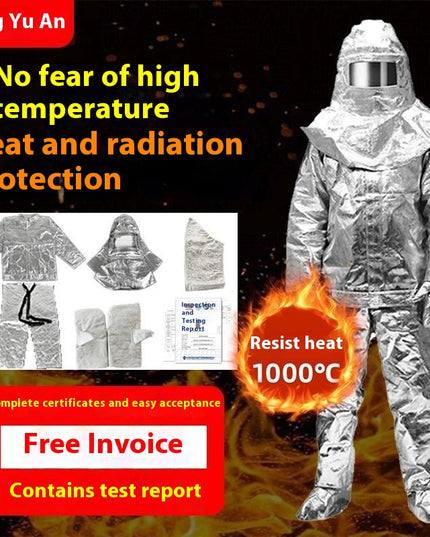 Fireproof Insulation Clothing 500°C 1000°C High Temperature Protective Workwear Anti-scald Fireproof Clothing Aramid Aluminum Foil Heat-resistant