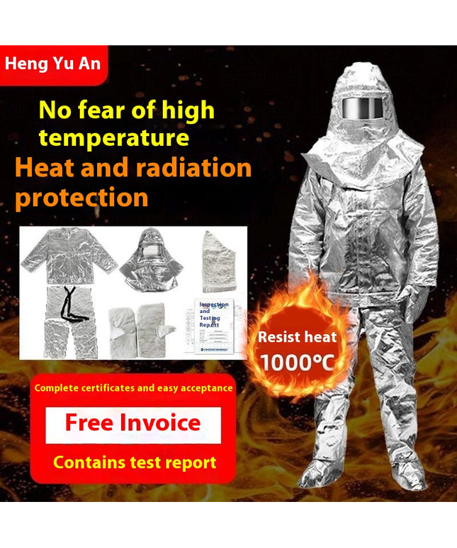 Fireproof Insulation Clothing 500°C 1000°C High Temperature Protective Workwear Anti-scald Fireproof Clothing Aramid Aluminum Foil Heat-resistant