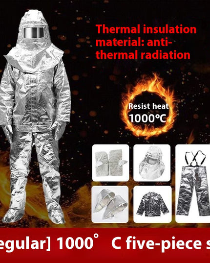 Fireproof Insulation Clothing 500°C 1000°C High Temperature Protective Workwear Anti-scald Fireproof Clothing Aramid Aluminum Foil Heat-resistant