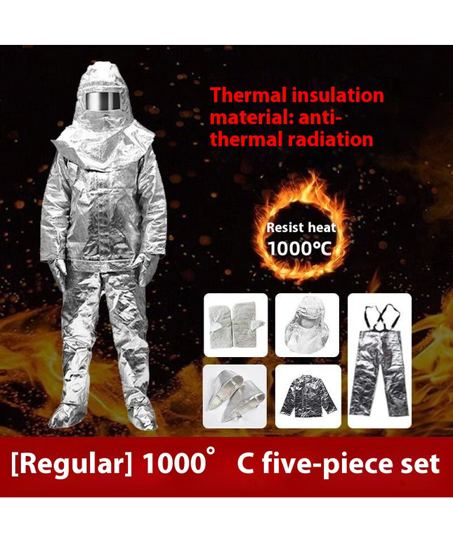 Fireproof Insulation Clothing 500°C 1000°C High Temperature Protective Workwear Anti-scald Fireproof Clothing Aramid Aluminum Foil Heat-resistant