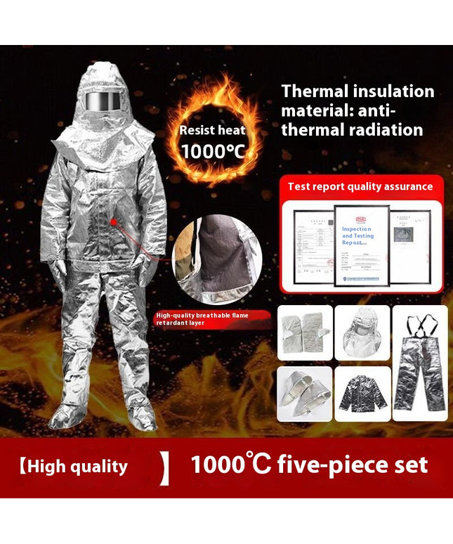 Fireproof Insulation Clothing 500°C 1000°C High Temperature Protective Workwear Anti-scald Fireproof Clothing Aramid Aluminum Foil Heat-resistant