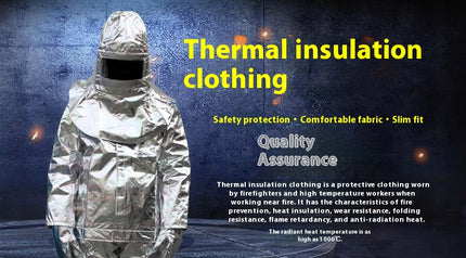 Fireproof Insulation Clothing Fireproof Suit Aluminum Foil Suit 1000 Degrees Heat Insulation Suit High Temperature Insulation Workwear Anti-High Temperature