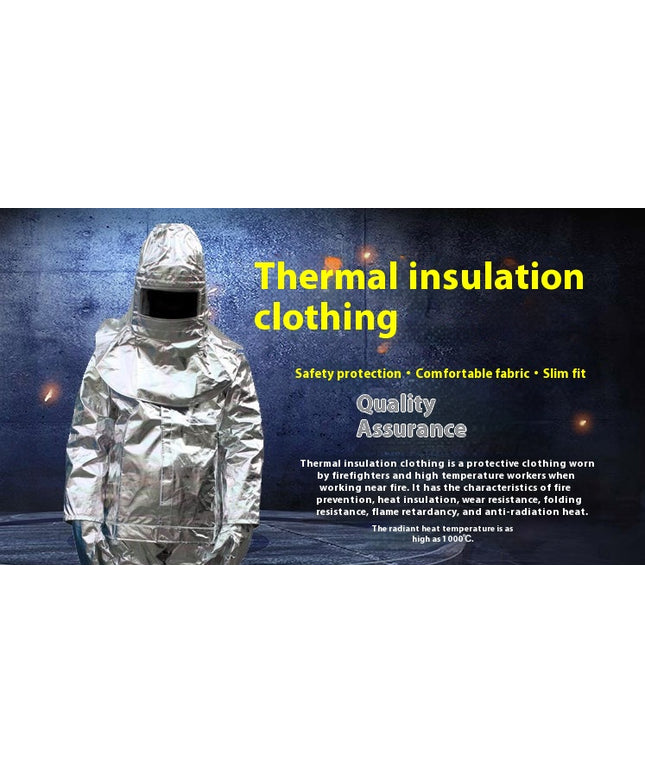 Fireproof Insulation Clothing Fireproof Suit Aluminum Foil Suit 1000 Degrees Heat Insulation Suit High Temperature Insulation Workwear Anti-High Temperature