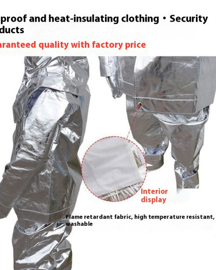Fireproof Insulation Clothing Fireproof Suit Aluminum Foil Suit 1000 Degrees Heat Insulation Suit High Temperature Insulation Workwear Anti-High Temperature