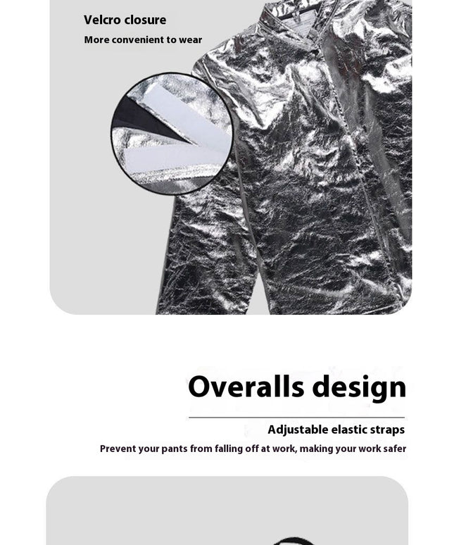 Fireproof Insulation Clothing 500°C 1000°C High Temperature Protective Workwear Anti-scald Fireproof Clothing Aramid Aluminum Foil Heat-resistant