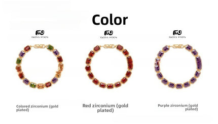 Glossmoon European and American Luxurious Evening Bracelet Jewelry AAA Grade Zircon Inlaid Bracelet Elegant Bracelet Fashion High-end