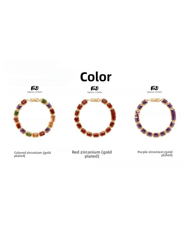 Glossmoon European and American Luxurious Evening Bracelet Jewelry AAA Grade Zircon Inlaid Bracelet Elegant Bracelet Fashion High-end