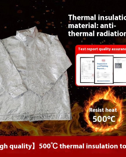 Fireproof Insulation Clothing 500°C 1000°C High Temperature Protective Workwear Anti-scald Fireproof Clothing Aramid Aluminum Foil Heat-resistant