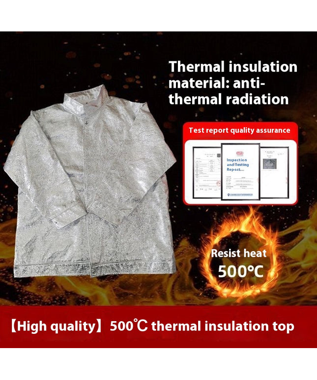 Fireproof Insulation Clothing 500°C 1000°C High Temperature Protective Workwear Anti-scald Fireproof Clothing Aramid Aluminum Foil Heat-resistant
