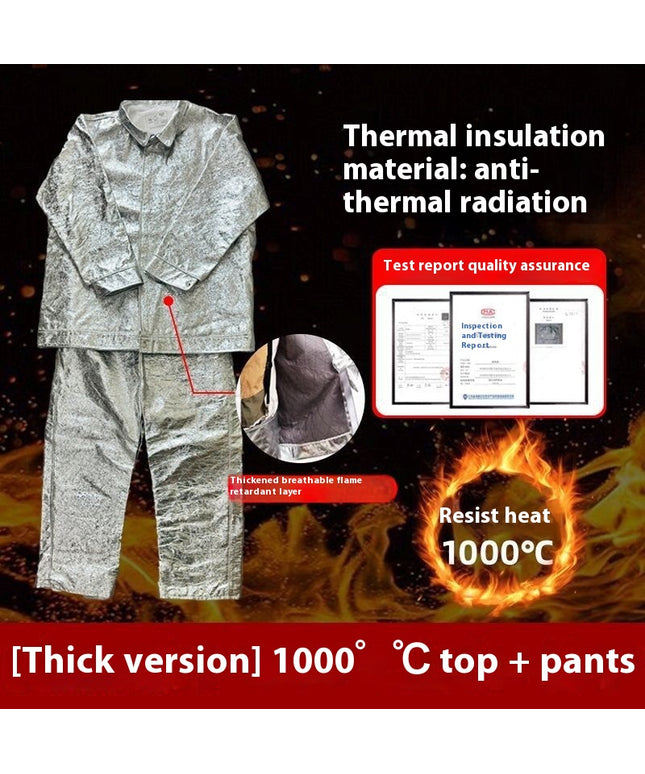 Fireproof Insulation Clothing 500°C 1000°C High Temperature Protective Workwear Anti-scald Fireproof Clothing Aramid Aluminum Foil Heat-resistant