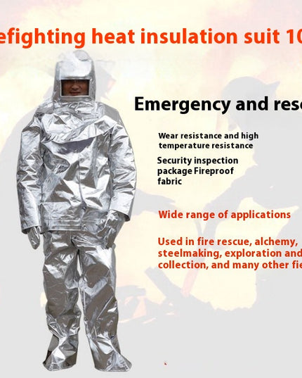 Fireproof Insulation Clothing Fireproof Suit Aluminum Foil Suit 1000 Degrees Heat Insulation Suit High Temperature Insulation Workwear Anti-High Temperature