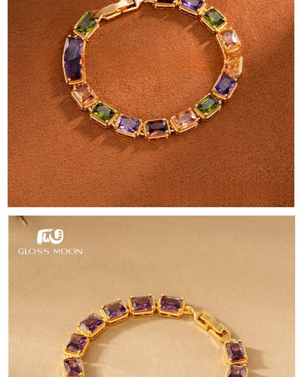 Glossmoon European and American Luxurious Evening Bracelet Jewelry AAA Grade Zircon Inlaid Bracelet Elegant Bracelet Fashion High-end