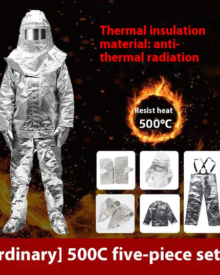 Fireproof Insulation Clothing 500°C 1000°C High Temperature Protective Workwear Anti-scald Fireproof Clothing Aramid Aluminum Foil Heat-resistant