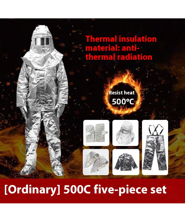 Fireproof Insulation Clothing 500°C 1000°C High Temperature Protective Workwear Anti-scald Fireproof Clothing Aramid Aluminum Foil Heat-resistant
