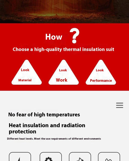 Fireproof Insulation Clothing 500°C 1000°C High Temperature Protective Workwear Anti-scald Fireproof Clothing Aramid Aluminum Foil Heat-resistant