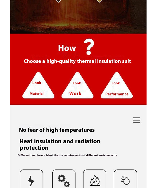 Fireproof Insulation Clothing 500°C 1000°C High Temperature Protective Workwear Anti-scald Fireproof Clothing Aramid Aluminum Foil Heat-resistant