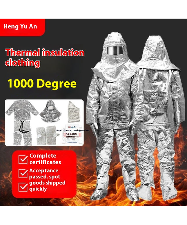 Fireproof Insulation Clothing 500°C 1000°C High Temperature Protective Workwear Anti-scald Fireproof Clothing Aramid Aluminum Foil Heat-resistant
