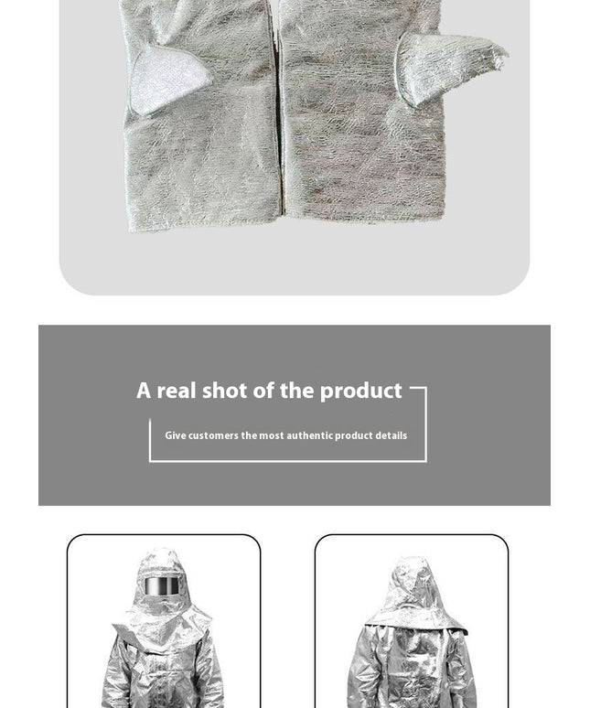 Fireproof Insulation Clothing 500°C 1000°C High Temperature Protective Workwear Anti-scald Fireproof Clothing Aramid Aluminum Foil Heat-resistant