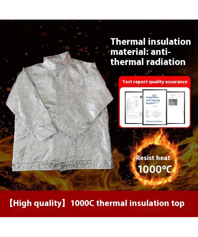 Fireproof Insulation Clothing 500°C 1000°C High Temperature Protective Workwear Anti-scald Fireproof Clothing Aramid Aluminum Foil Heat-resistant