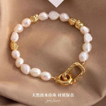 Load image into Gallery viewer, Natural freshwater pearl bracelet Baroque French European and American style ins niche light luxury non-fading
