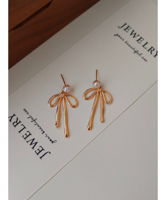 All-over S925 sterling silver plated with 18k real gold｜Natural freshwater pearl earrings