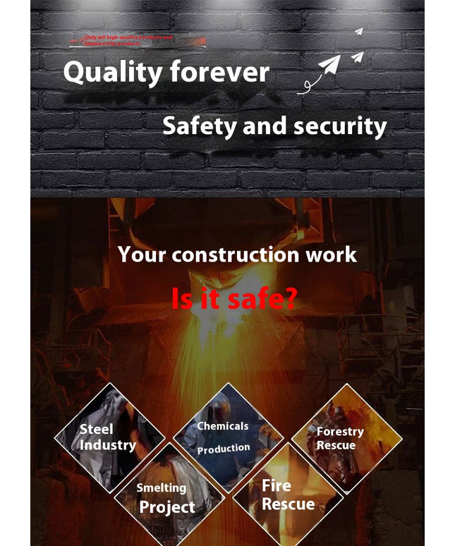Fireproof Insulation Clothing 500°C 1000°C High Temperature Protective Workwear Anti-scald Fireproof Clothing Aramid Aluminum Foil Heat-resistant