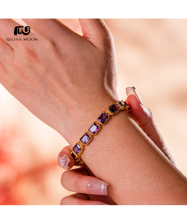 Glossmoon European and American Luxurious Evening Bracelet Jewelry AAA Grade Zircon Inlaid Bracelet Elegant Bracelet Fashion High-end