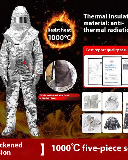 Fireproof Insulation Clothing 500°C 1000°C High Temperature Protective Workwear Anti-scald Fireproof Clothing Aramid Aluminum Foil Heat-resistant