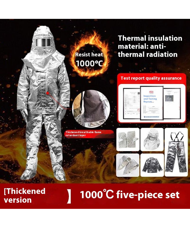 Fireproof Insulation Clothing 500°C 1000°C High Temperature Protective Workwear Anti-scald Fireproof Clothing Aramid Aluminum Foil Heat-resistant