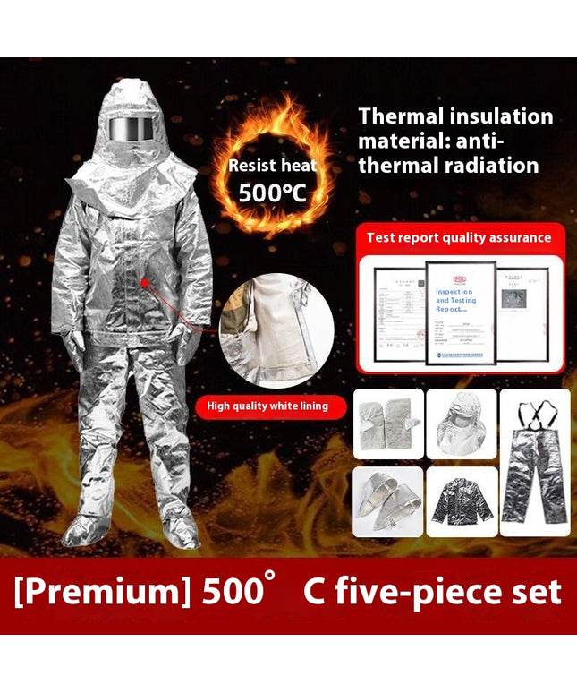 Fireproof Insulation Clothing 500°C 1000°C High Temperature Protective Workwear Anti-scald Fireproof Clothing Aramid Aluminum Foil Heat-resistant