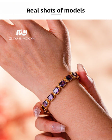 Glossmoon European and American Luxurious Evening Bracelet Jewelry AAA Grade Zircon Inlaid Bracelet Elegant Bracelet Fashion High-end