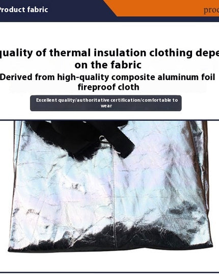 Fireproof Insulation Clothing Fireproof Suit Aluminum Foil Suit 1000 Degrees Heat Insulation Suit High Temperature Insulation Workwear Anti-High Temperature