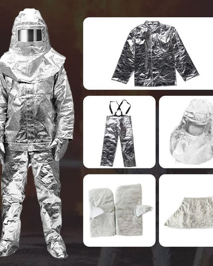 Fireproof Insulation Clothing 500°C 1000°C High Temperature Protective Workwear Anti-scald Fireproof Clothing Aramid Aluminum Foil Heat-resistant
