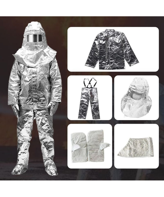 Fireproof Insulation Clothing 500°C 1000°C High Temperature Protective Workwear Anti-scald Fireproof Clothing Aramid Aluminum Foil Heat-resistant