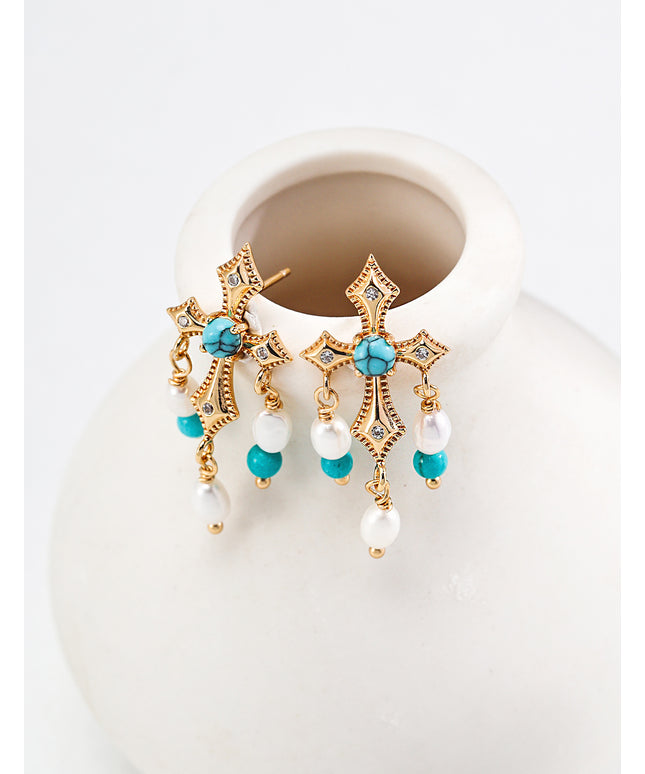 sterling silver pearl earrings