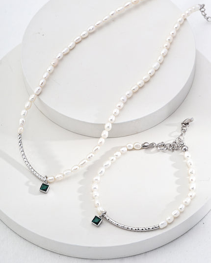 sterling silver pearl necklace