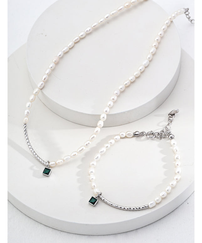 sterling silver pearl necklace