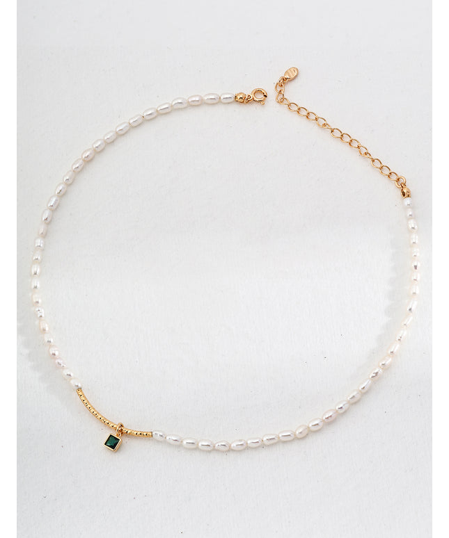 sterling silver pearl necklace