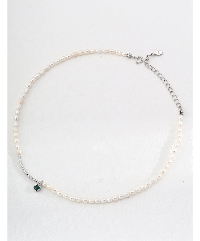 sterling silver pearl necklace