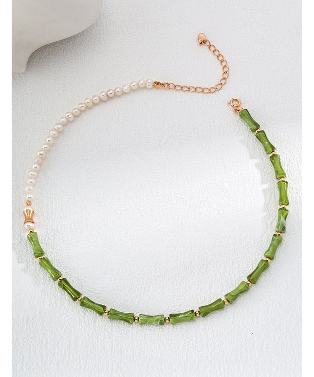 Purely handmade sterling silver bamboo bracelet