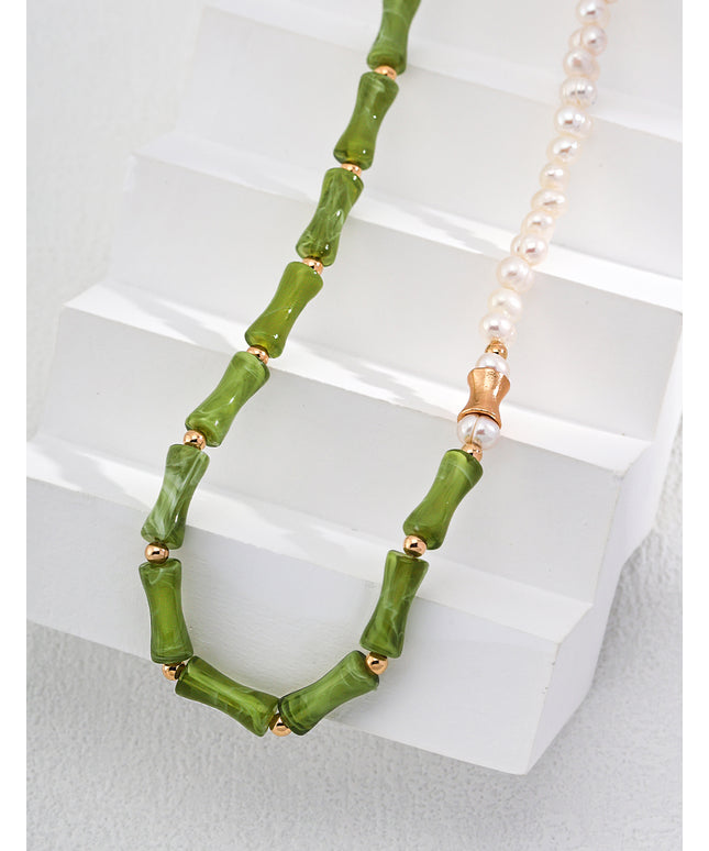 Purely handmade sterling silver bamboo bracelet